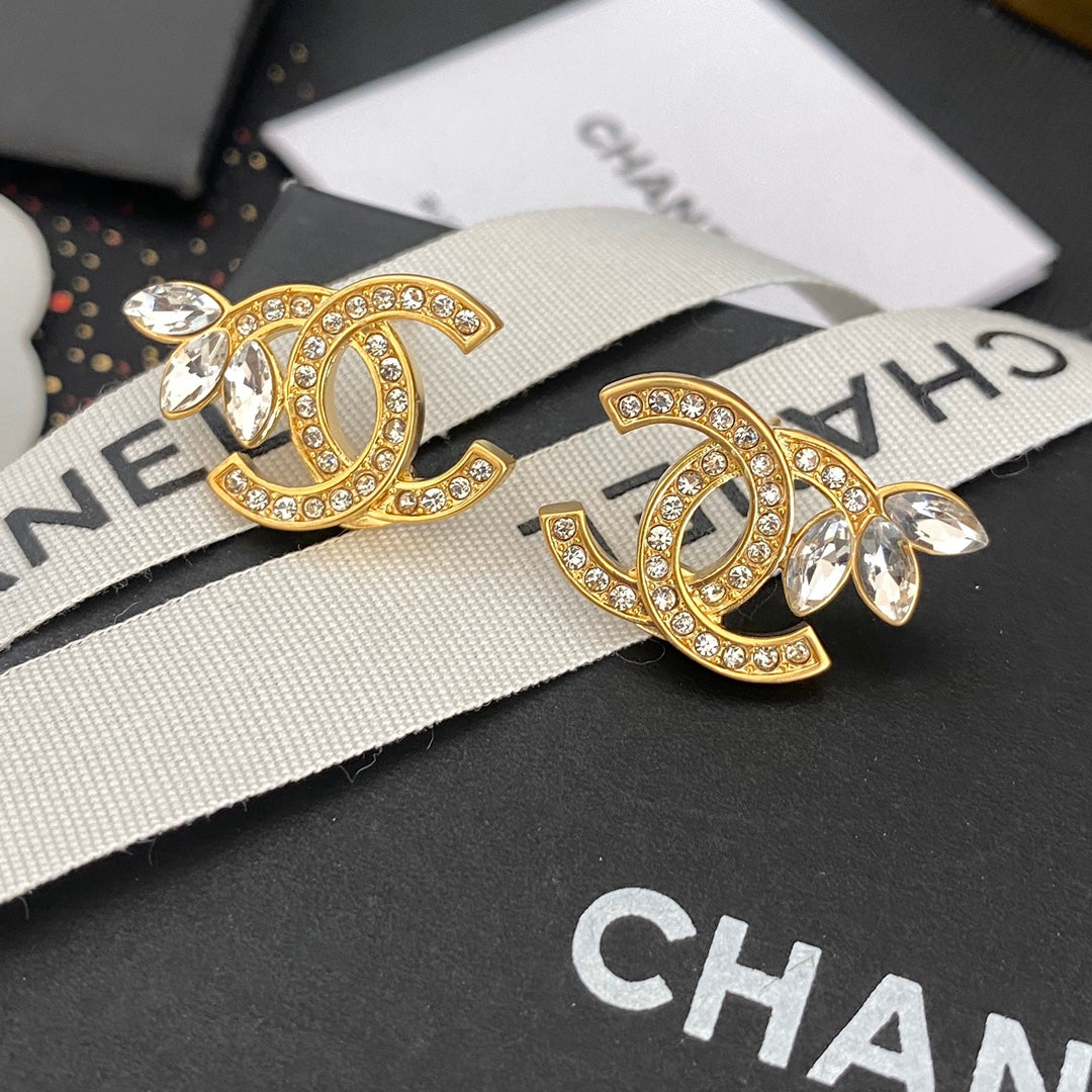Wasserdrop Diamond Logo Ohrstecker