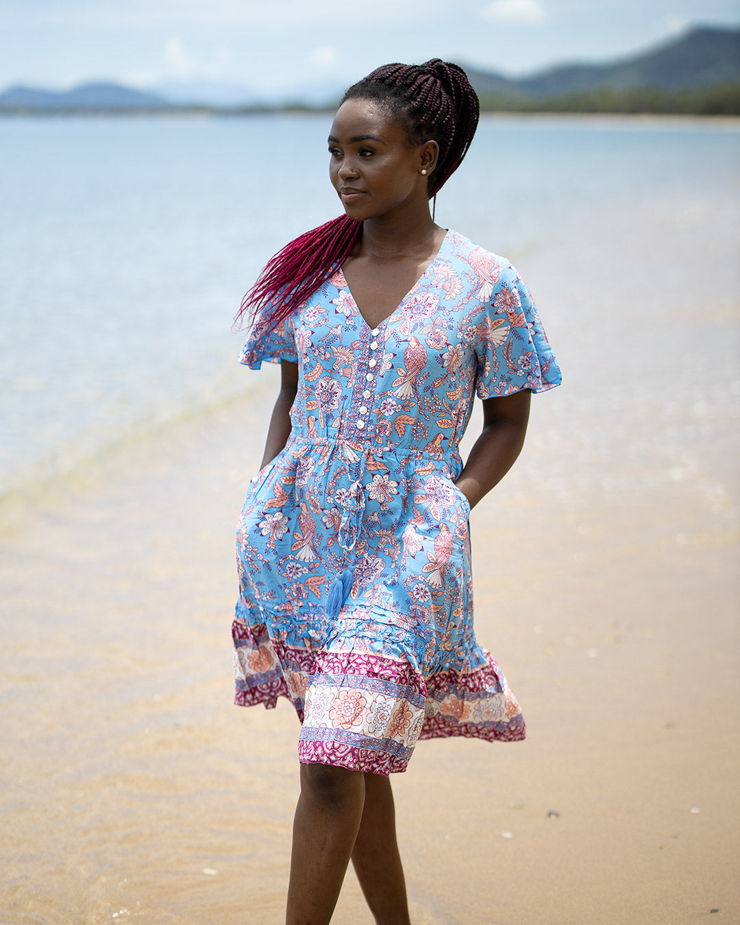 Aqua Sunbird kurzes Kleid