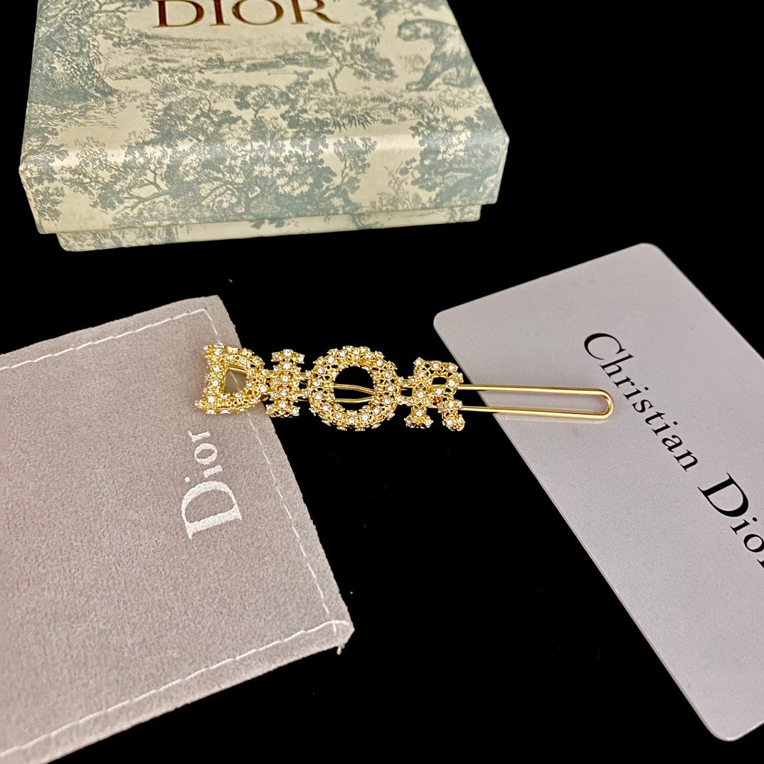 Haarspange mit Diamanten und Gold