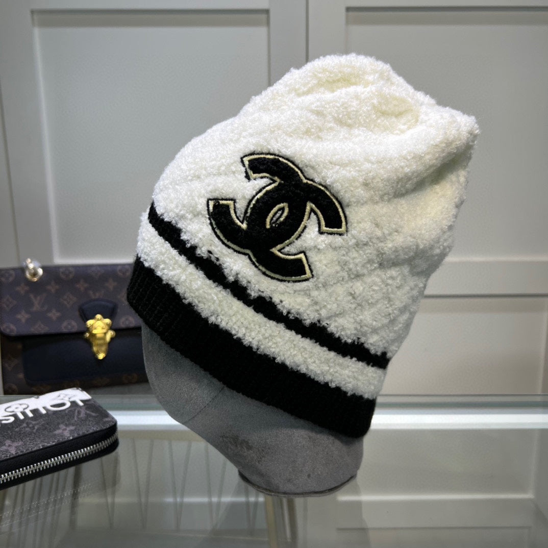 Verdickte Korallenfleece-Strickmütze