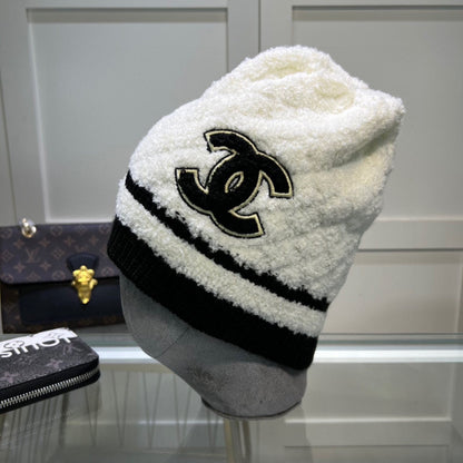 Verdickte Korallenfleece-Strickmütze