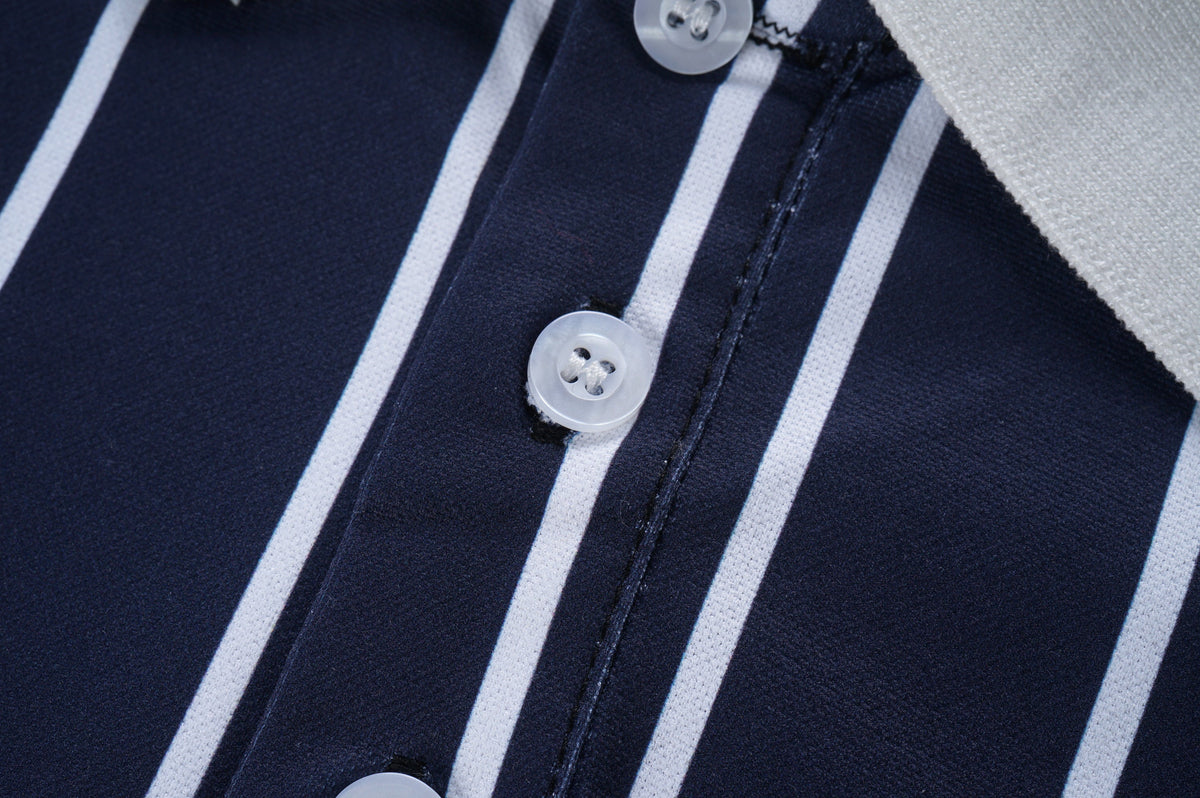 Fashion striped POLO shirt