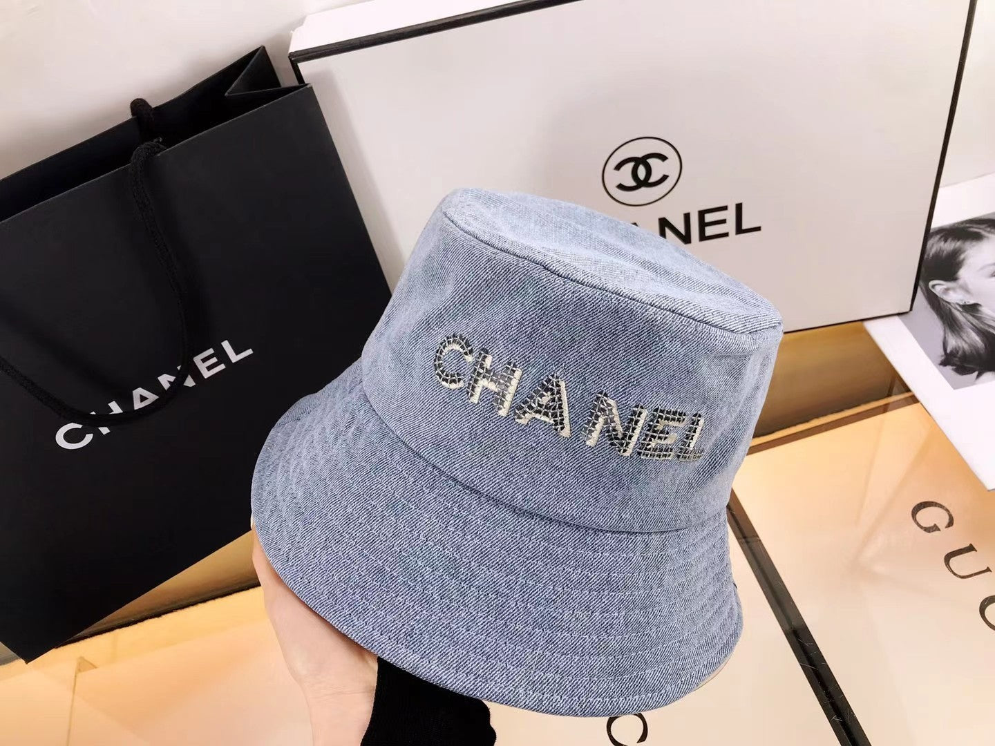 Diamond Logo Jeans Fischerhut