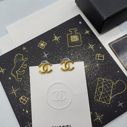 Ohrringe Gold-Doppel-C
