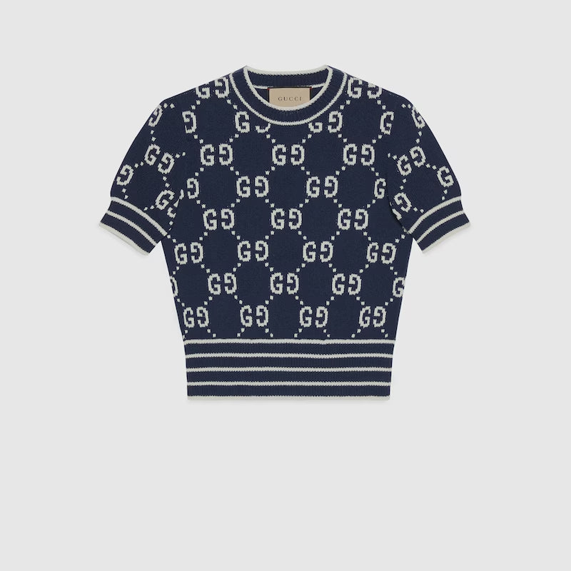TOP AUS BAUMWOLLJACQUARD