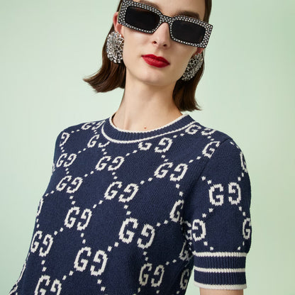 TOP AUS BAUMWOLLJACQUARD