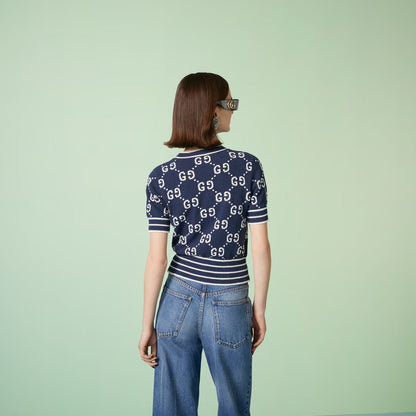 TOP AUS BAUMWOLLJACQUARD