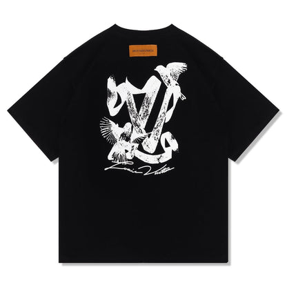 T-Shirt mit Vogelmotiv