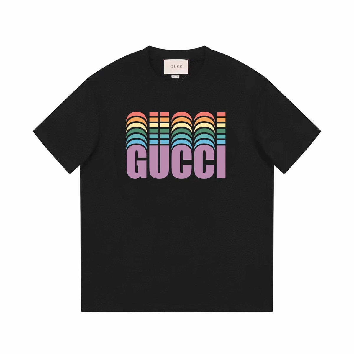 Regenbogen-Druck-T-Shirt
