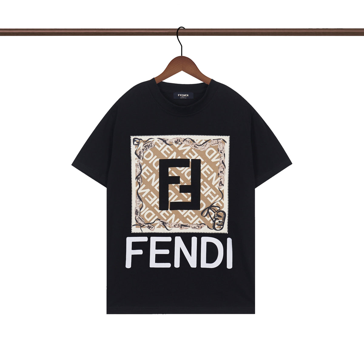 Einfaches T-Shirt mit Buchstaben-Print F