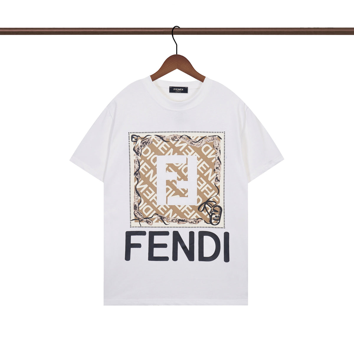 Einfaches T-Shirt mit Buchstaben-Print F