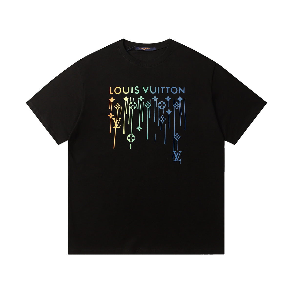 Regenbogen-Bonbon-Print T-Shirt