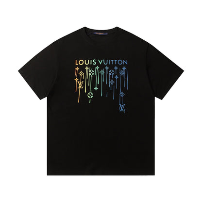 Regenbogen-Bonbon-Print T-Shirt