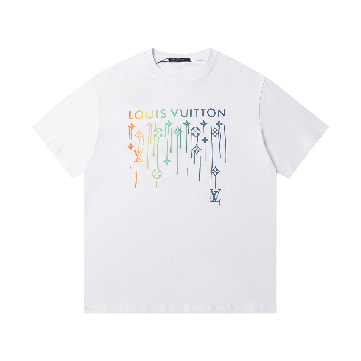 Regenbogen-Bonbon-Print T-Shirt