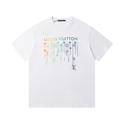 Regenbogen-Bonbon-Print T-Shirt