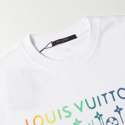 Regenbogen-Bonbon-Print T-Shirt