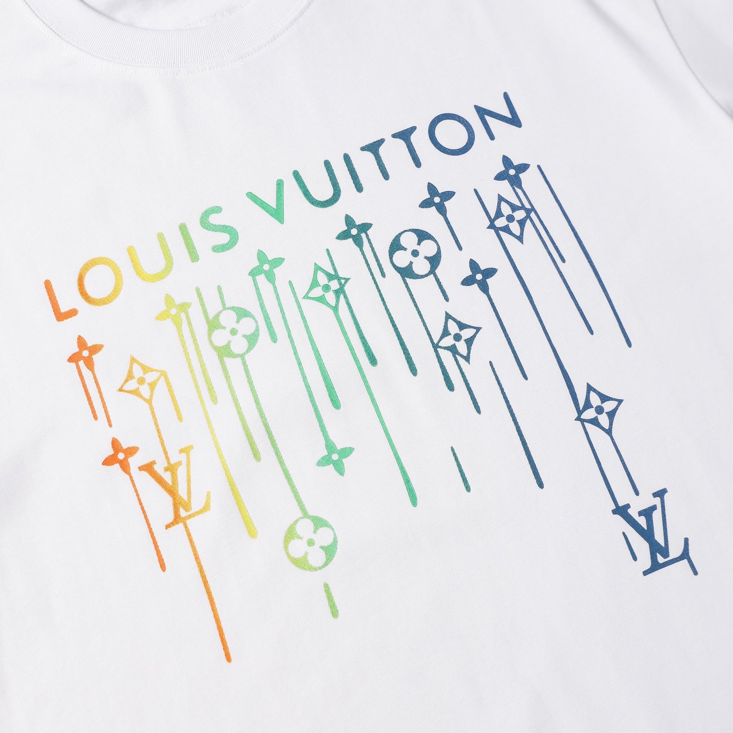 Regenbogen-Bonbon-Print T-Shirt