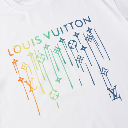 Regenbogen-Bonbon-Print T-Shirt