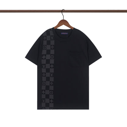 Modisches asymmetrisches Schachbrett-T-Shirt