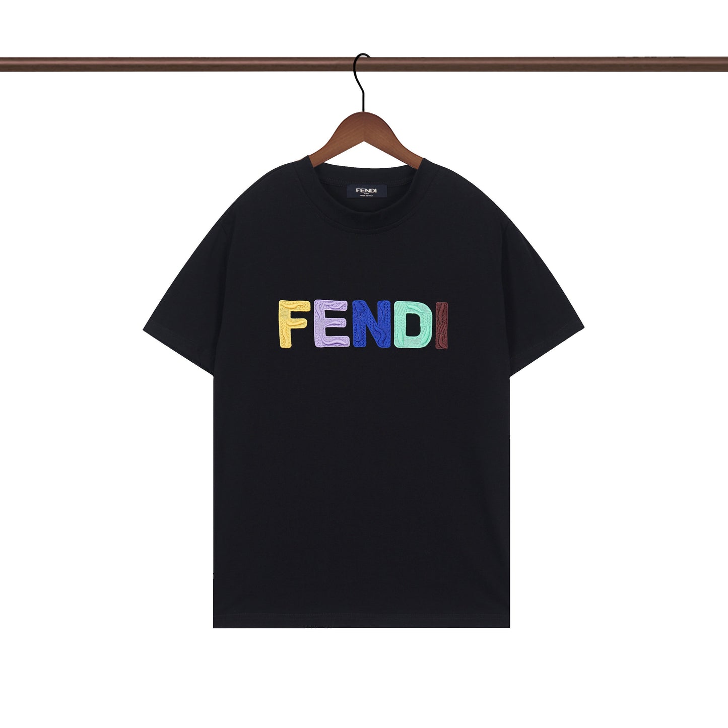 Regenbogen Buchstabe F Print T-Shirt