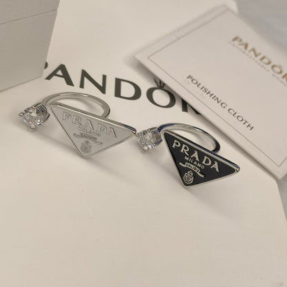 Dreiecksymbol Kristall Offener Ring