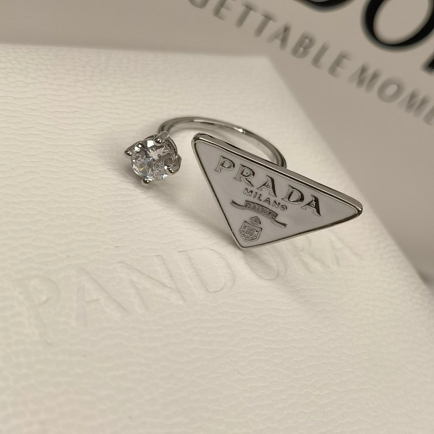 Dreiecksymbol Kristall Offener Ring