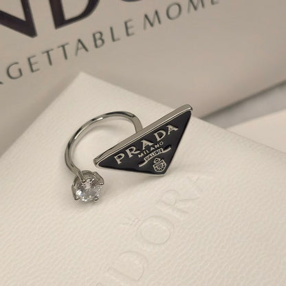 Dreiecksymbol Kristall Offener Ring