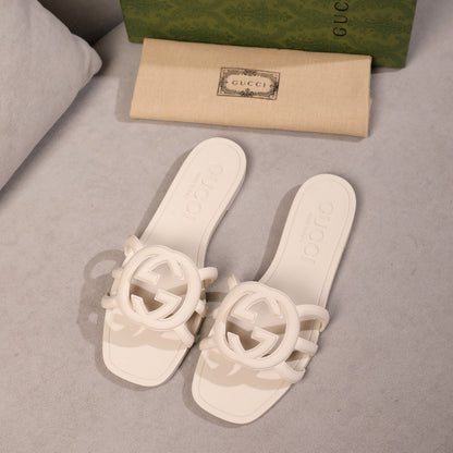 Damen-Slipper mit ineinandergreifendem Doppel-G