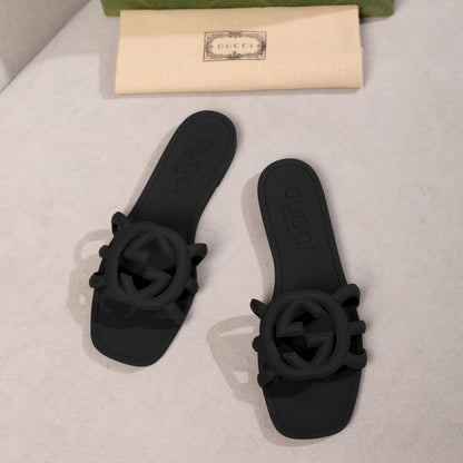 Damen-Slipper mit ineinandergreifendem Doppel-G