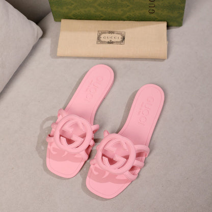 Damen-Slipper mit ineinandergreifendem Doppel-G