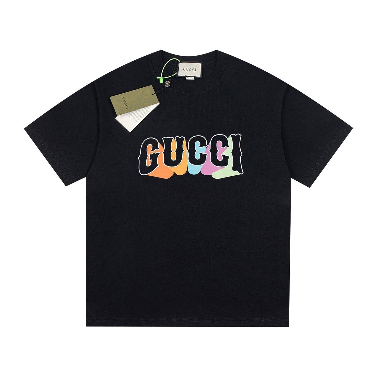 Regenbogen-Schriftzug-T-Shirt