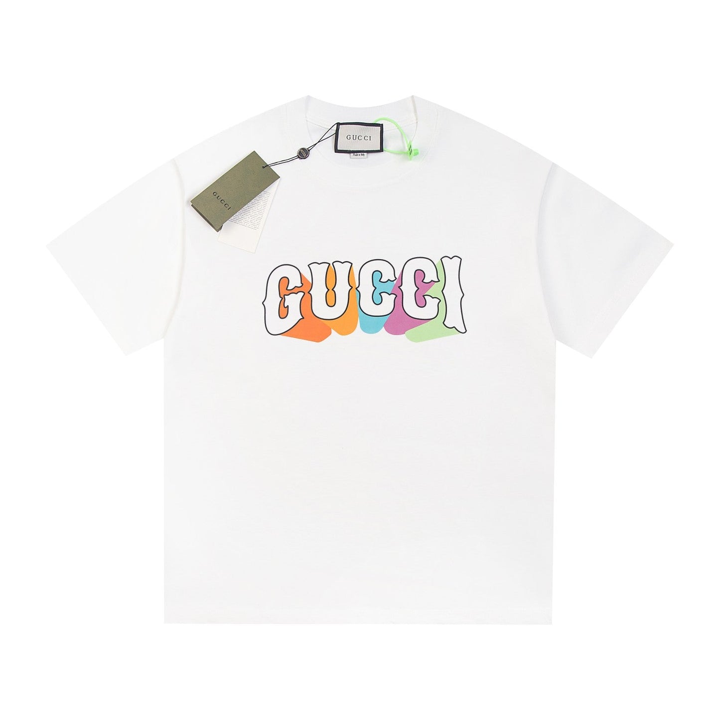 Regenbogen-Schriftzug-T-Shirt