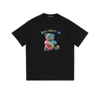 T-Shirt mit bunten Bärenprints