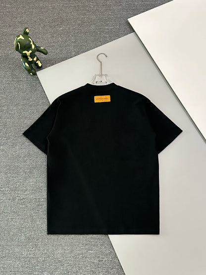 1105 Neues klassisches goldenes Monogramm-Zahnbürsten-T-Shirt