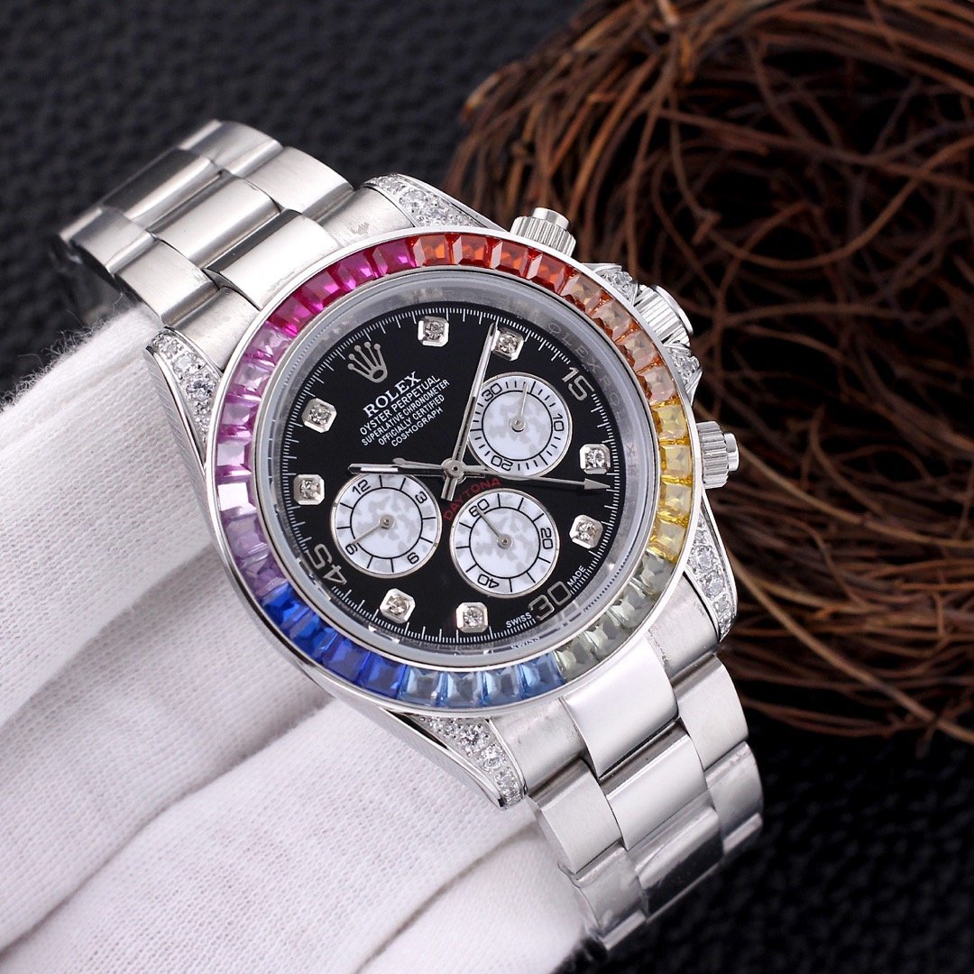Premium Stainless Steel Mechanical Chronograph Watch 7 Color Options Classic Sport Luxury Style