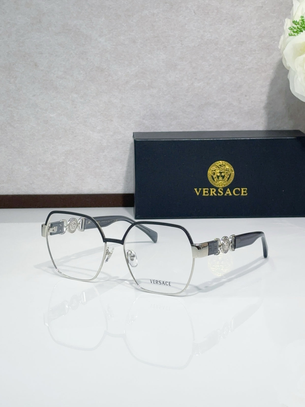 Metal Polygon Optical Glasses 8 Style Options Vintage Engraved Temple Design Classic Fashion Luxury Look - VE1291D