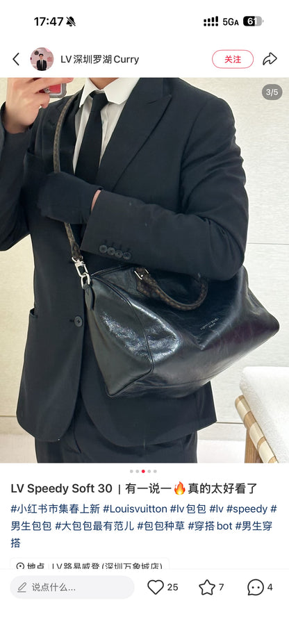 Speedy 30-Inspired Casual Handbag