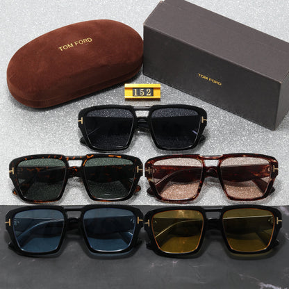 2026 American-style trendy double-bridge high-end sunglasses
