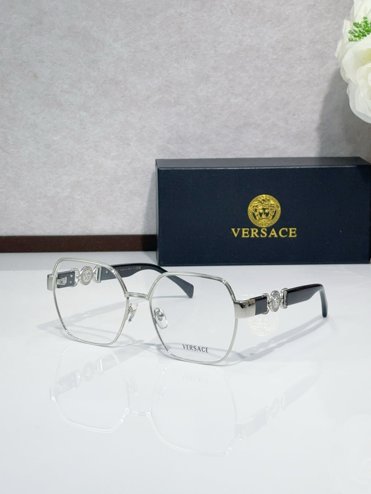 Metal Polygon Optical Glasses 8 Style Options Vintage Engraved Temple Design Classic Fashion Luxury Look - VE1291D