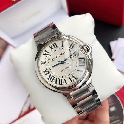 Premium Stainless Steel Mechanical Watch 12 Style Options Roman Numeral Design Classic Luxury Look