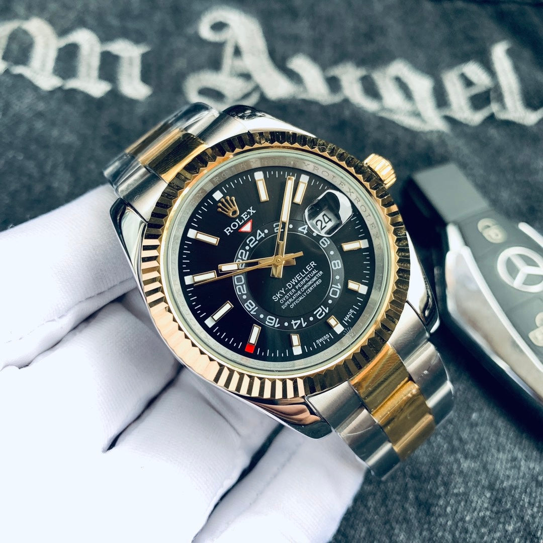 Premium Stainless Steel Mechanical Watch 9 Color Options Classic Luxury Style