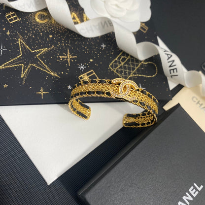 Zirkon Buchstaben Kette Lederarmband
