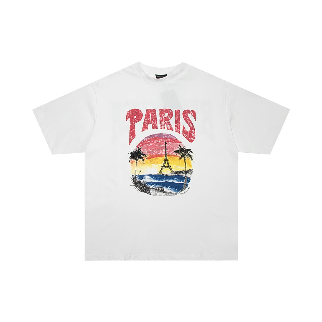 Stretch-Baumwoll-T-Shirt mit Grafikdruck (bevorzugt für den Sommer)