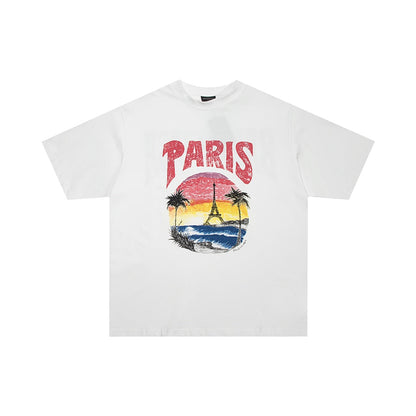 Stretch-Baumwoll-T-Shirt mit Grafikdruck (bevorzugt für den Sommer)
