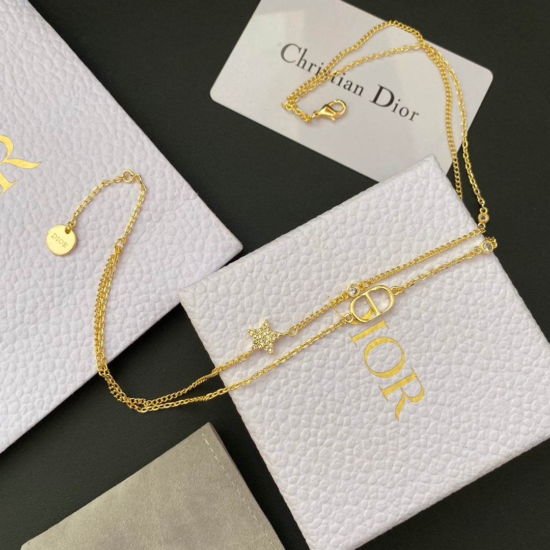 Double Chain Star Necklace