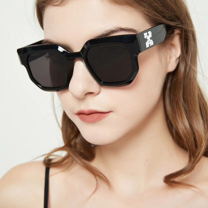 Quadratische Gestell Trendy Mode Sonnenbrille
