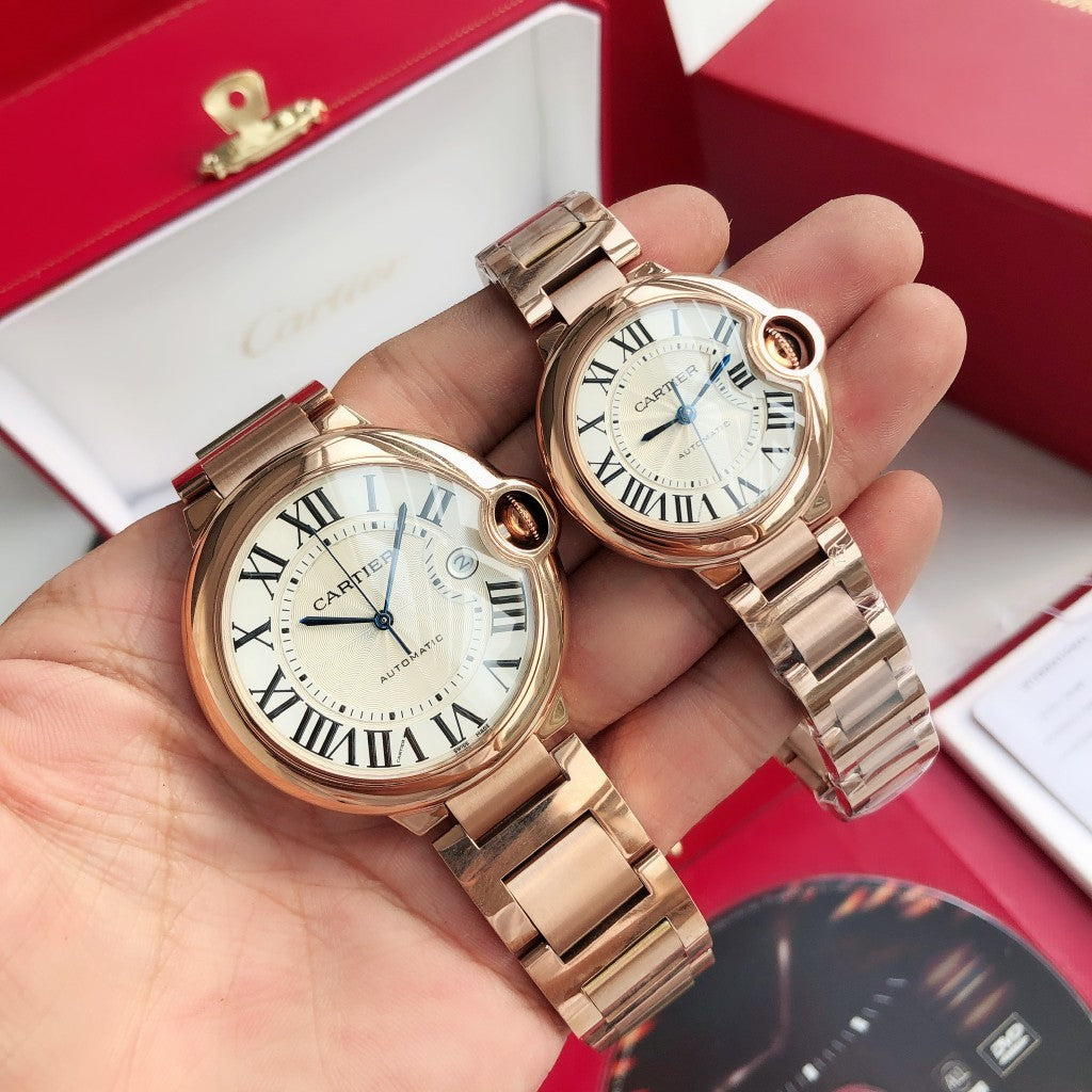 Premium Stainless Steel Mechanical Watch 8 Style Options Classic Roman Numeral Design Elegant Luxury Look