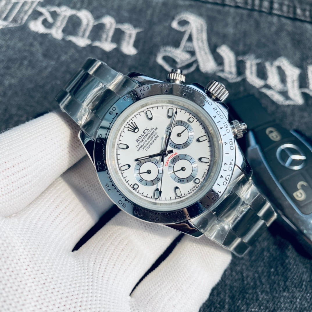 Premium Stainless Steel Mechanical Chronograph Watch 8 Color Options Classic Sport Luxury Style
