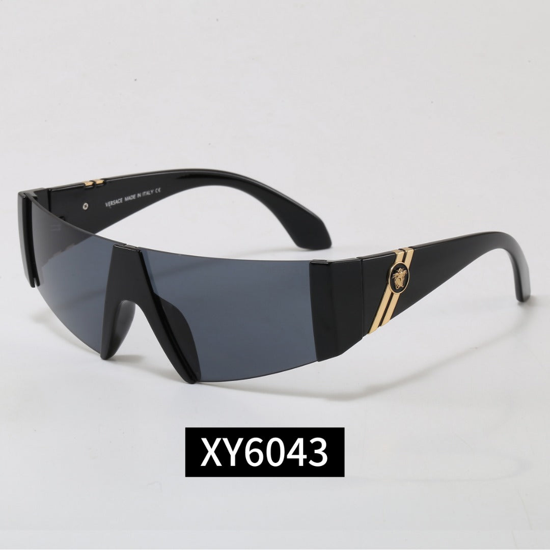 Rimless Shield Sunglasses 7 Style Options Vintage Medallion Design Y2K Fashion Luxury Look XY6043