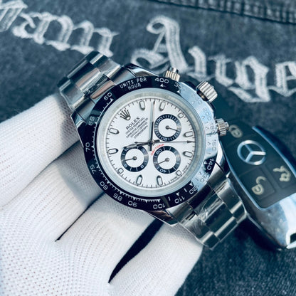 Premium Stainless Steel Mechanical Chronograph Watch 8 Color Options Classic Sport Luxury Style